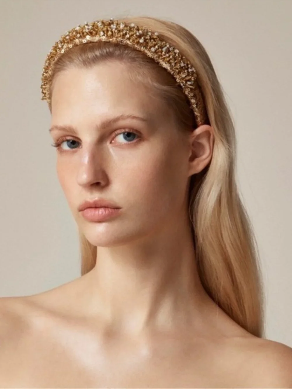 J. Crew Gold Beaded Headband - Picture 3 of 3